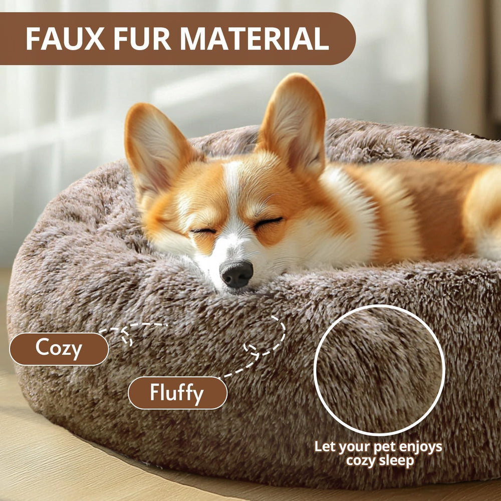 JOLLYVOGUE donut design bed: raised rim supports head and neck comfort.
