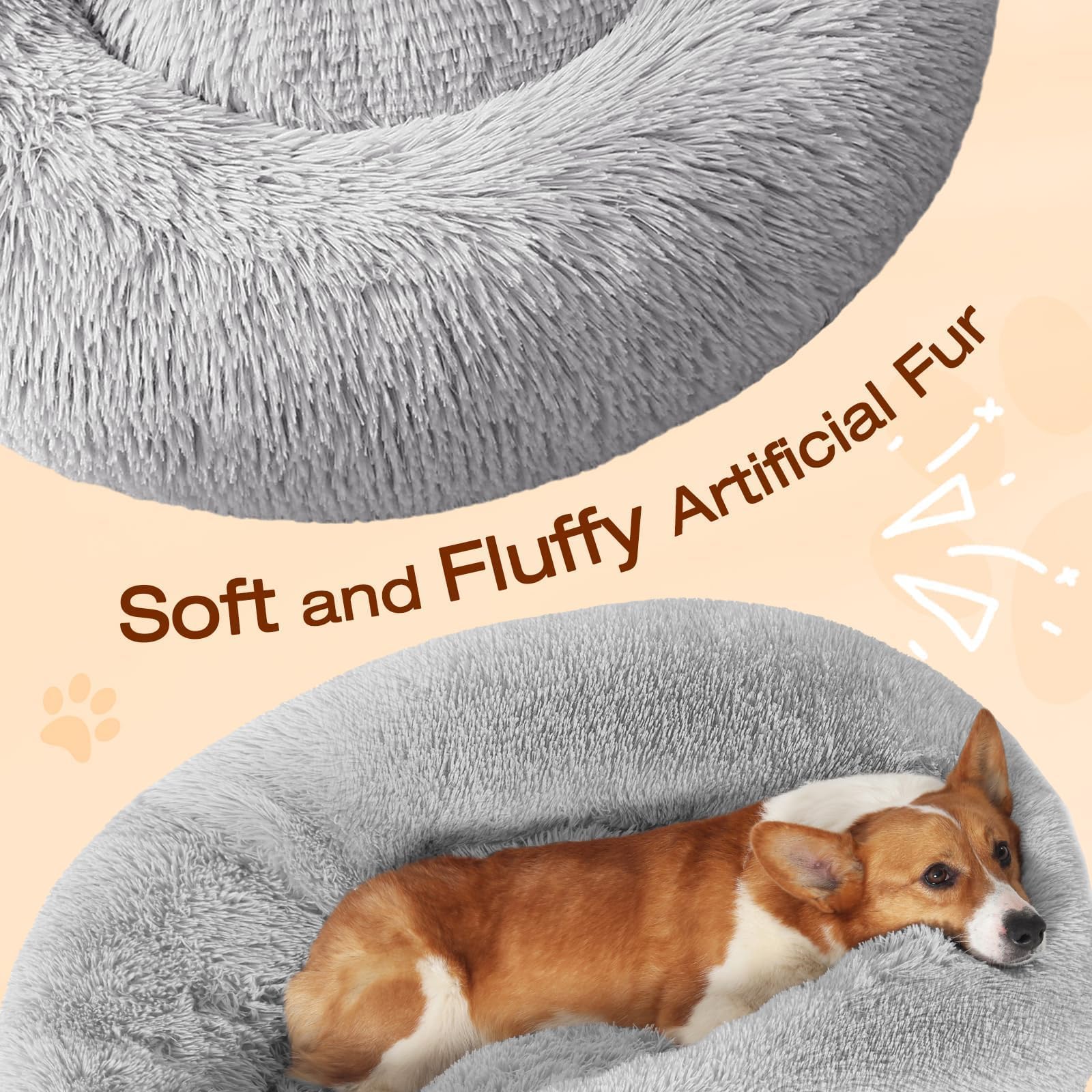 JOLLYVOGUE fluffy plush faux fur bed offering warmth and comfort.