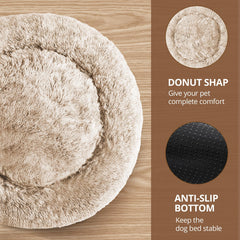 JOLLYVOGUE raised rim pet bed supports head and neck comfortably.