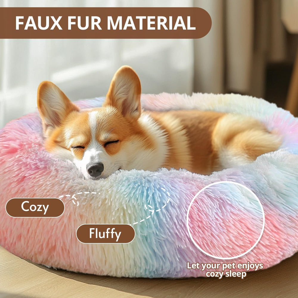 JOLLYVOGUE ultra-soft faux fur texture invites snuggly naps for pets.