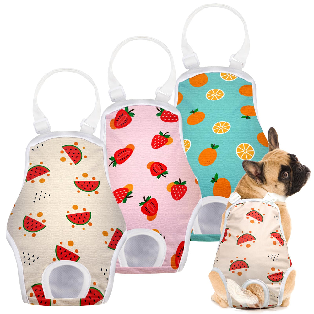 Jollywoods 3 pack washable dog diaper onesie for easy house training and travel.
