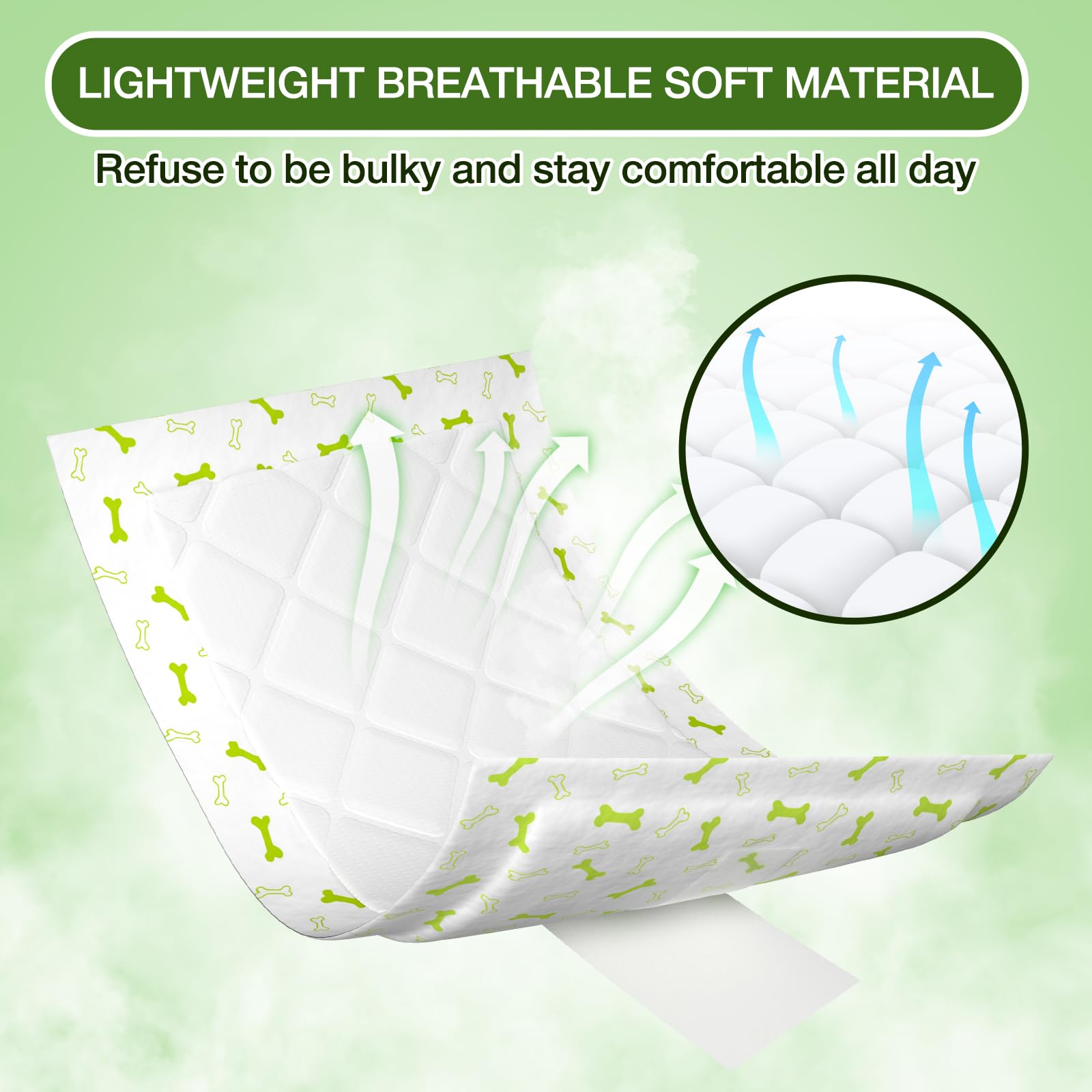 Jollywoods adhesive backed pad sticks easily to reusable diapers.