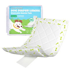 Jollywoods dog diaper liners with absorbent core for reliable overnight protection.