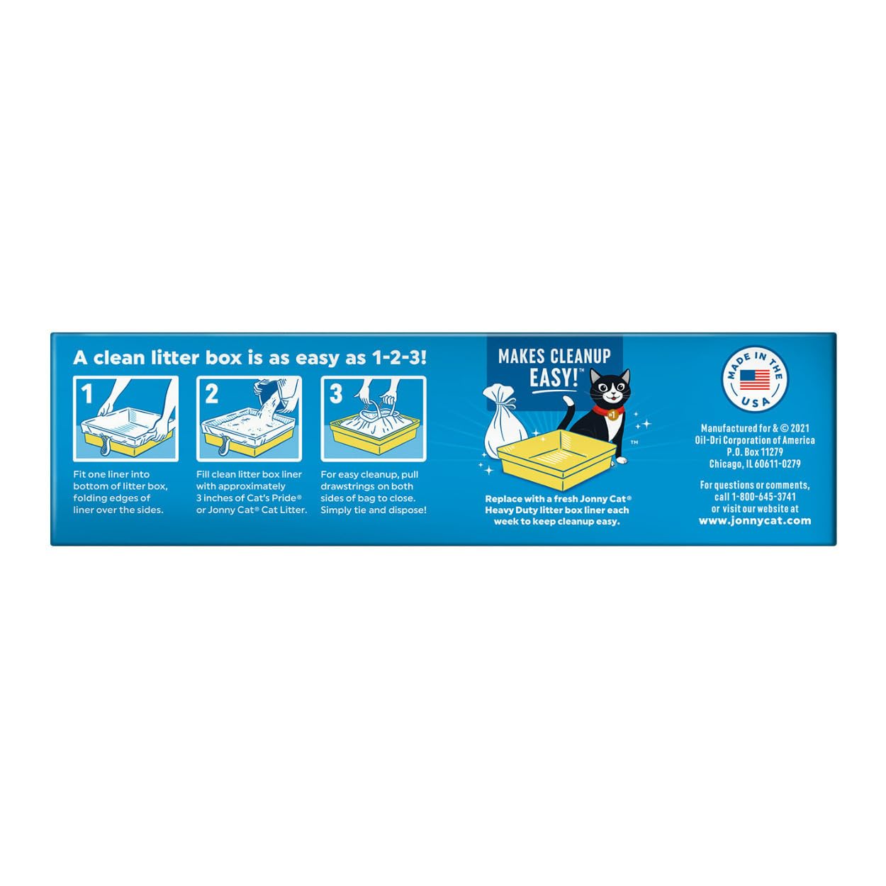 Jonny Cat 2-mil thick liners provide durable protection