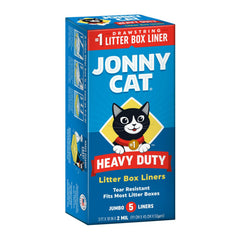 Jonny Cat liners shown with drawstring closure for quick disposal