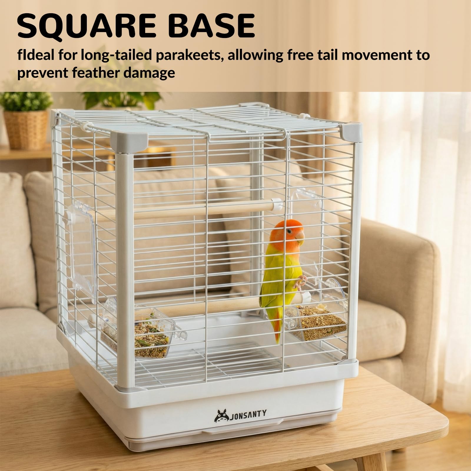 JONS NTY travel cage sandstone perch for a comfortable grip