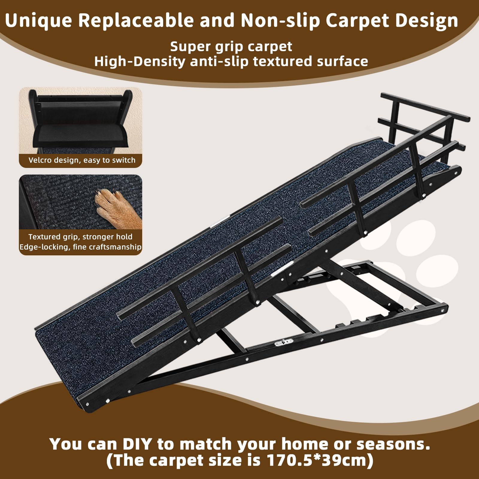 Sturdy rails prevent slips and boost confidence during use