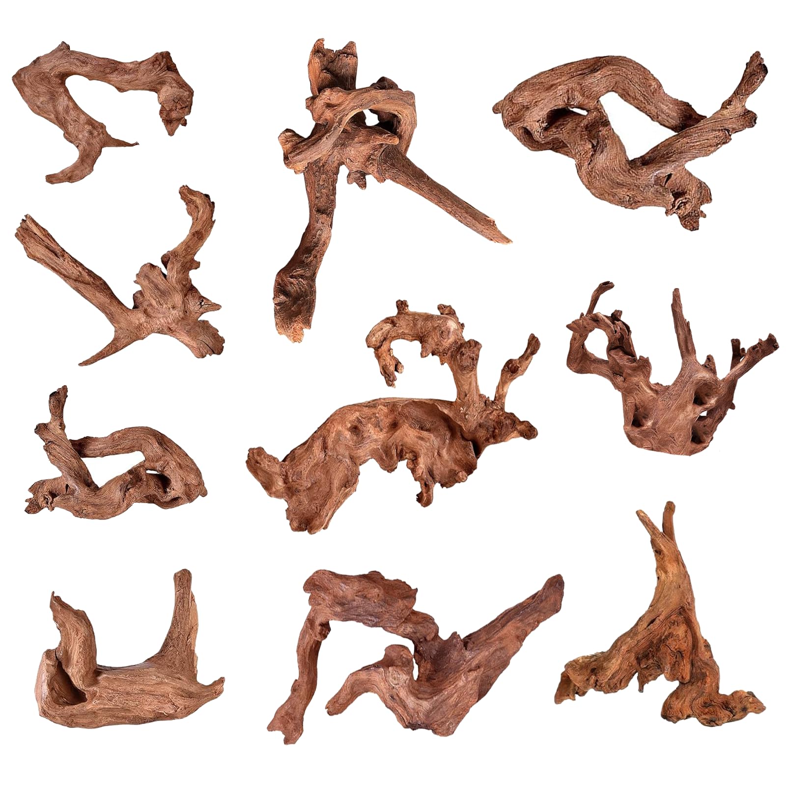 Jorewood driftwood twisted branch 2-4 inch adds natural decor and hiding spots