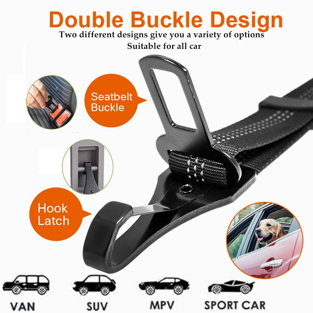 Jorohiker dog seatbelt with bungee shock for smoother rides.