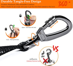 Jorohiker dog seatbelt tangle-free swivel prevents escapes.