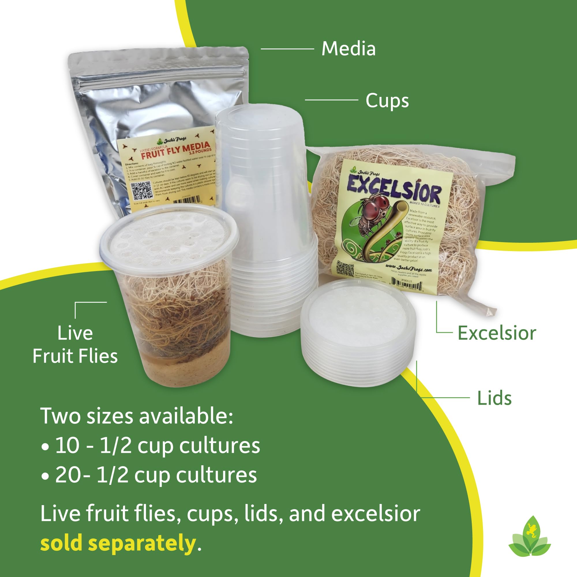 Josh's Frogs HYDEI media ready-to-use for ten cultures.