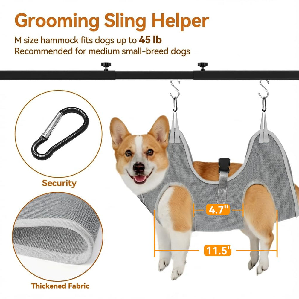 Josmimic hammock provides gentle restraint to ease brushing and cleaning