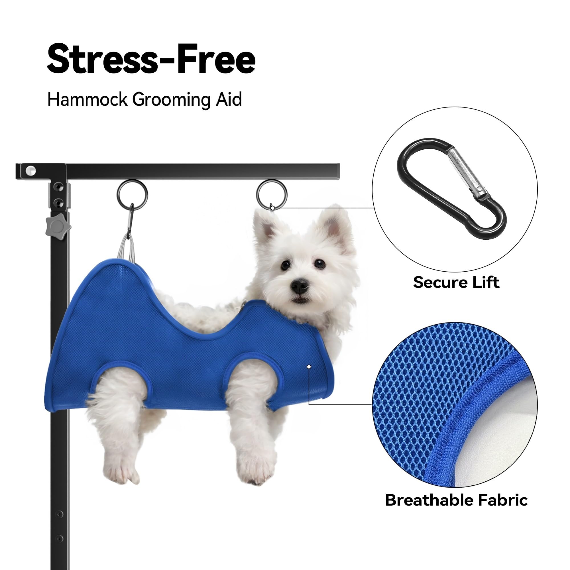 Josmimic grooming hammock accessory aids calm restraint for small dogs.