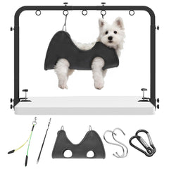 Josmimic dog grooming arm at 42-inch height for versatile home grooming