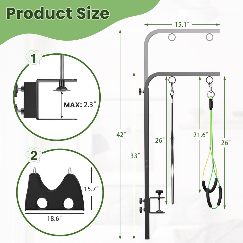 Josmimic table clamp attachment fits 2-3 inch thick table tops