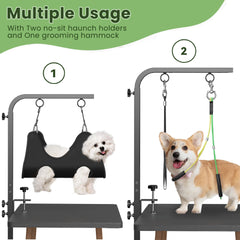 Josmimic heavy-duty clamp secure on a table for stable home grooming