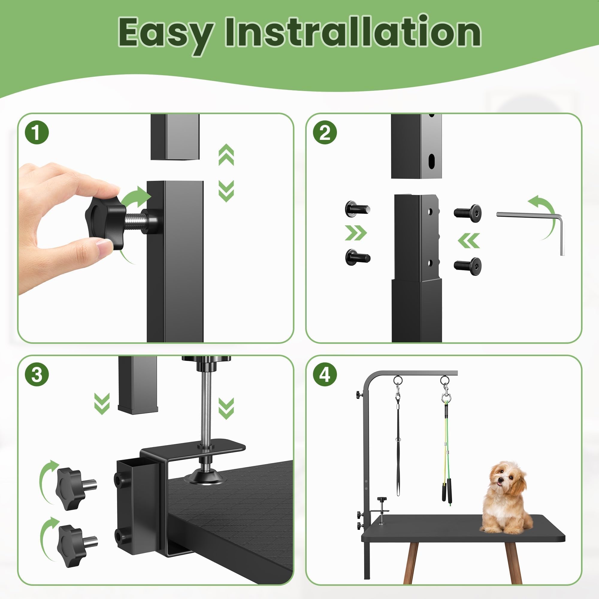 Josmimic included leash and hammock accessories for grooming control
