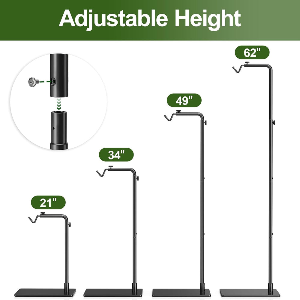 Josmimic Reptile Heat Lamp Stand heavy base for stable setup.