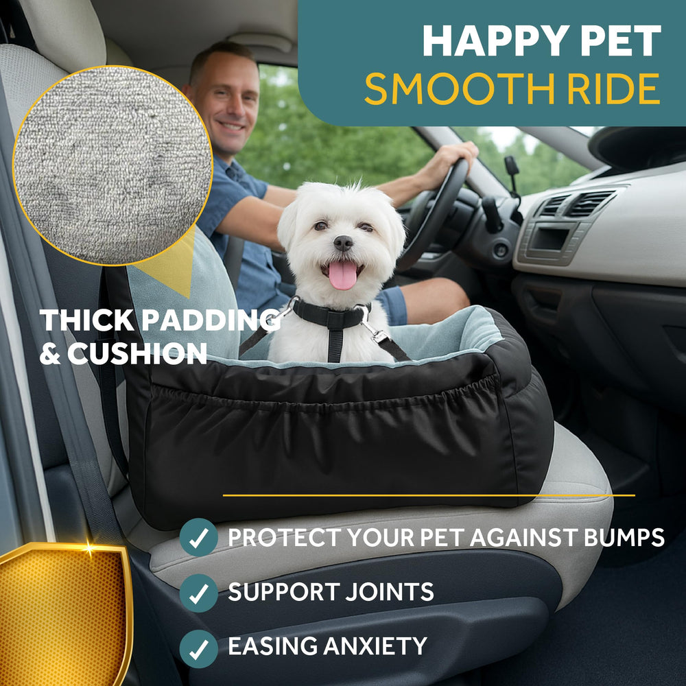JOTADE dog seat dual safety leashes reduce movement.