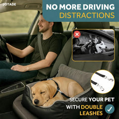 JOTADE dog seat with side pockets keeps essentials within easy reach.