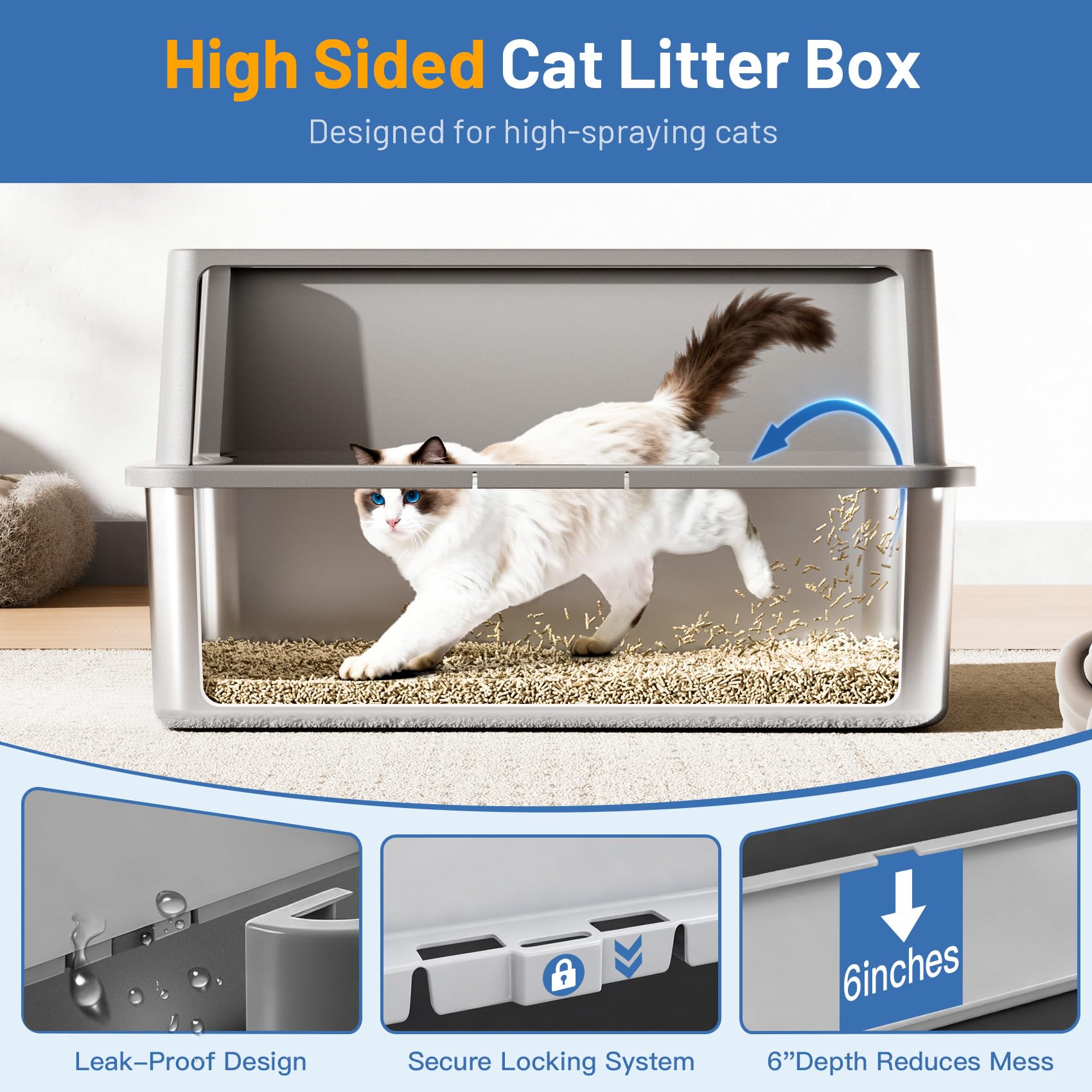 Two-pack Jotesnew XL litter boxes reduce multi-cat conflicts.