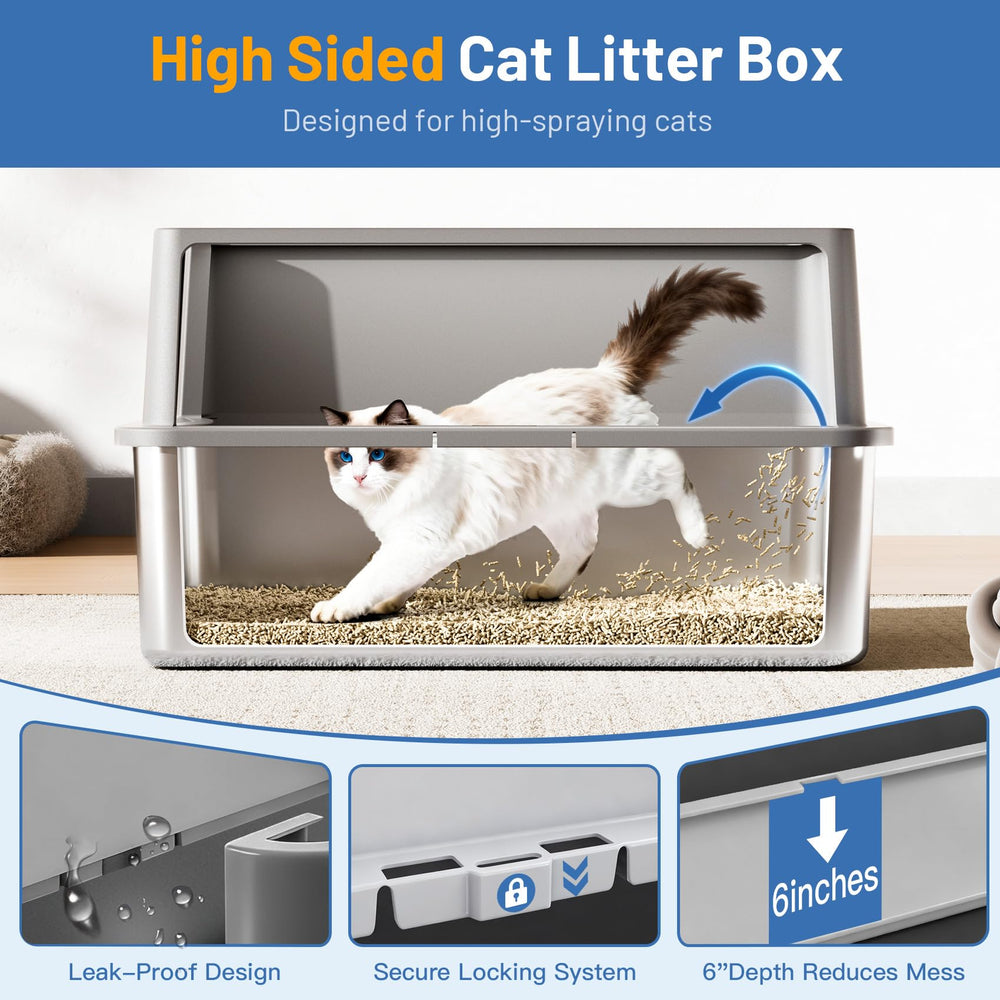 Two-pack Jotesnew XL litter boxes reduce multi-cat conflicts.