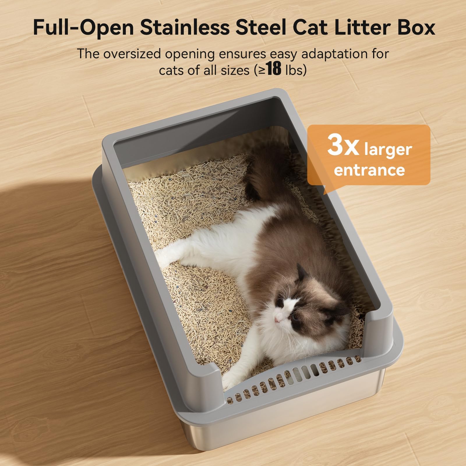 Jotesnew 40L capacity ideal for big cats and multi-cat homes