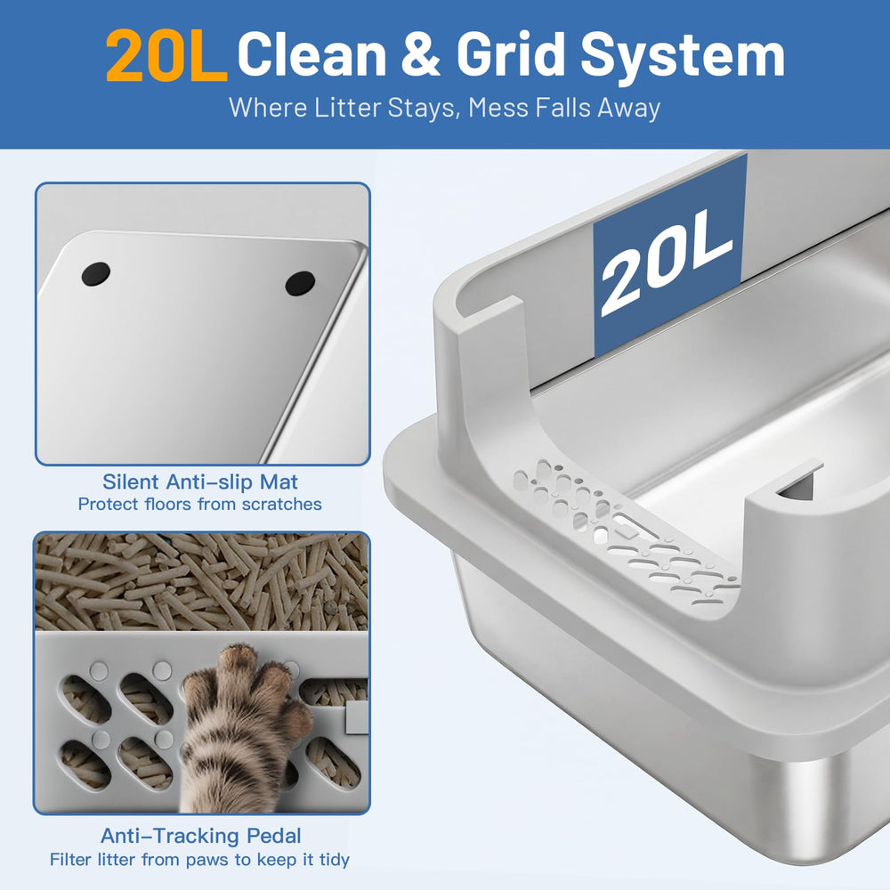 Jotesnew anti-slip rubber feet stabilize the box on any floor.