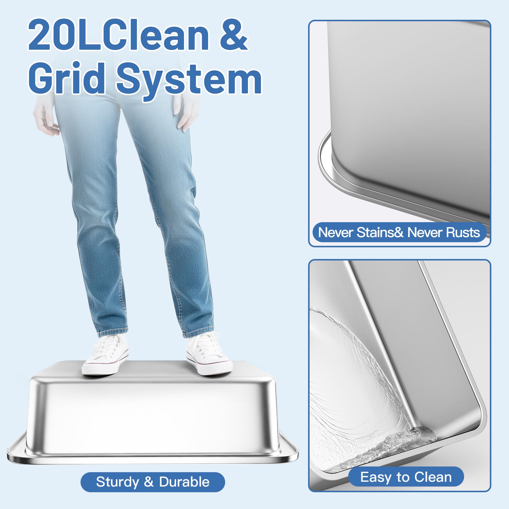 Jotesnew non-stick surface resists odors and stains for easy cleaning.
