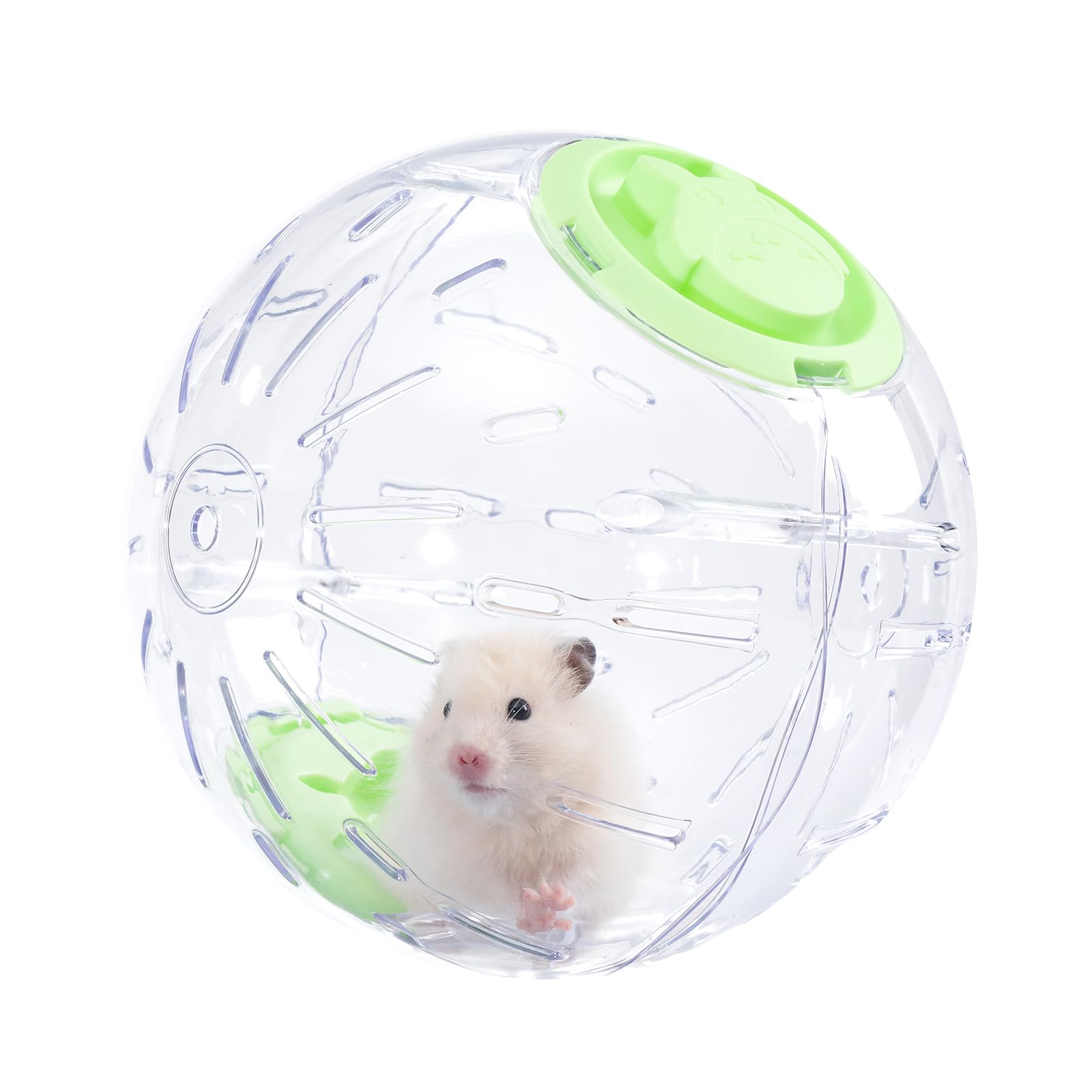 JOUSONTY hamster ball transparent green outer view for clear observation during play