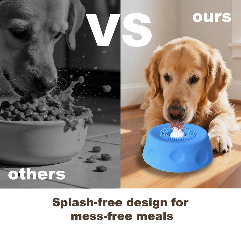 Jovoria anti-spill suction base keeps the bowl steady.