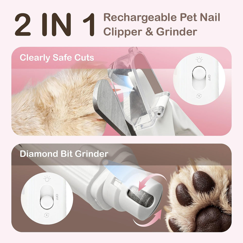 Jovoria Dog-Cat Nail Clip Grinder setup for quick, comfortable trimming.