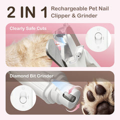 Jovoria Dog-Cat Nail Clip Grinder setup for quick, comfortable trimming.