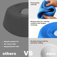 Jovoria silicone lid demonstrates safe, non-toxic feeding material.
