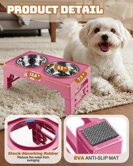 Jovrun elevated cat bowls with anti-slip feet ensure stable meals