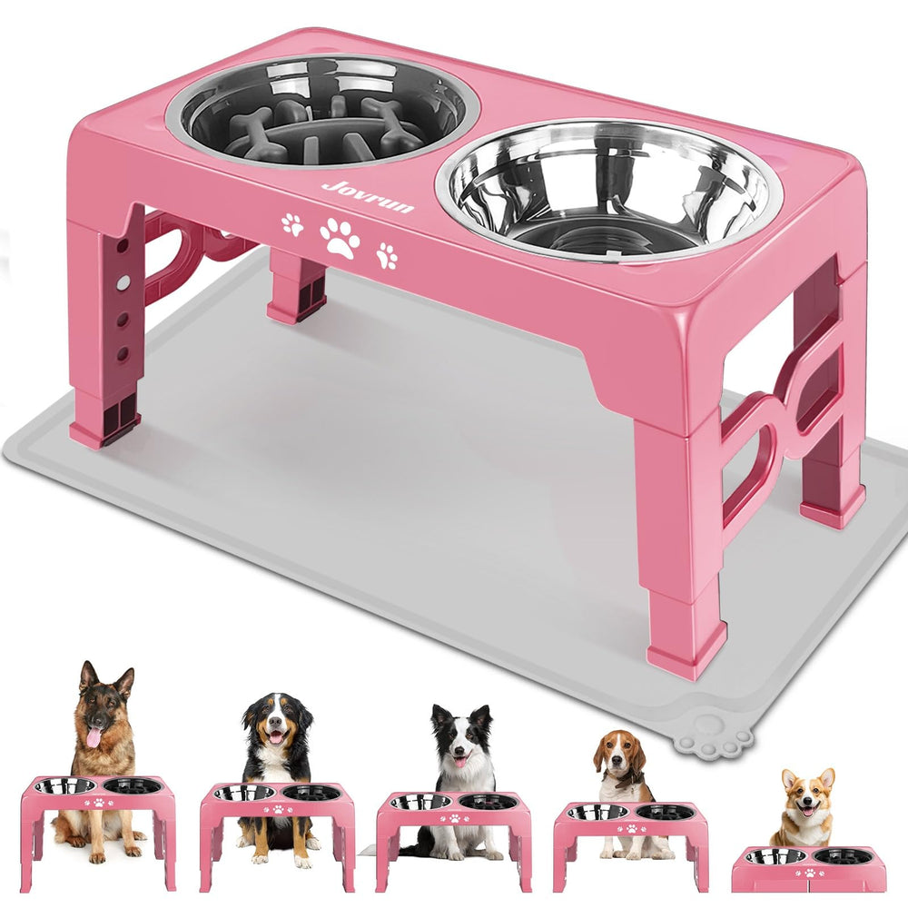 Jovrun elevated dog bowl stand for comfortable medium-dog dining.