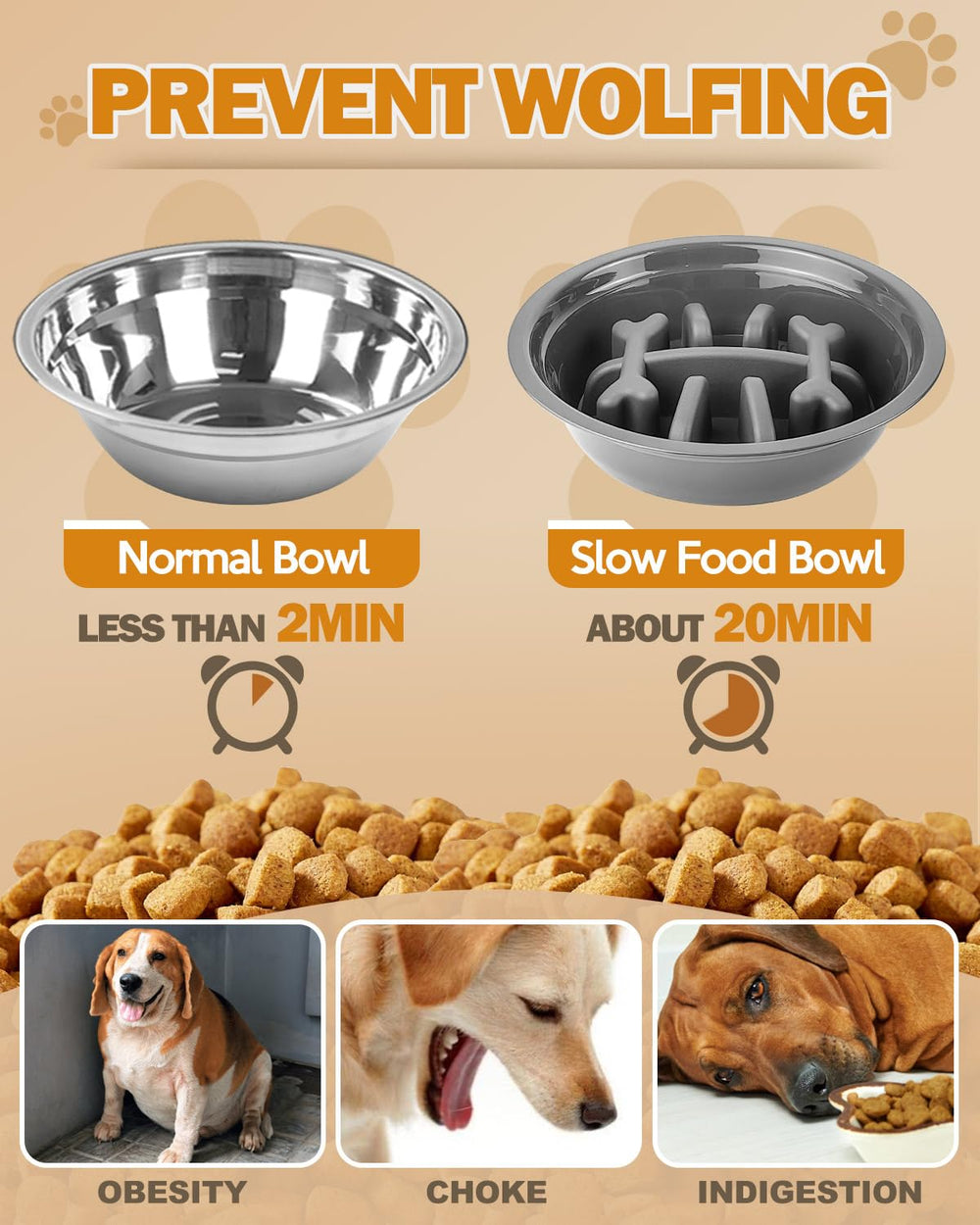 Jovrun anti-slip feet keep bowls steady during feeding