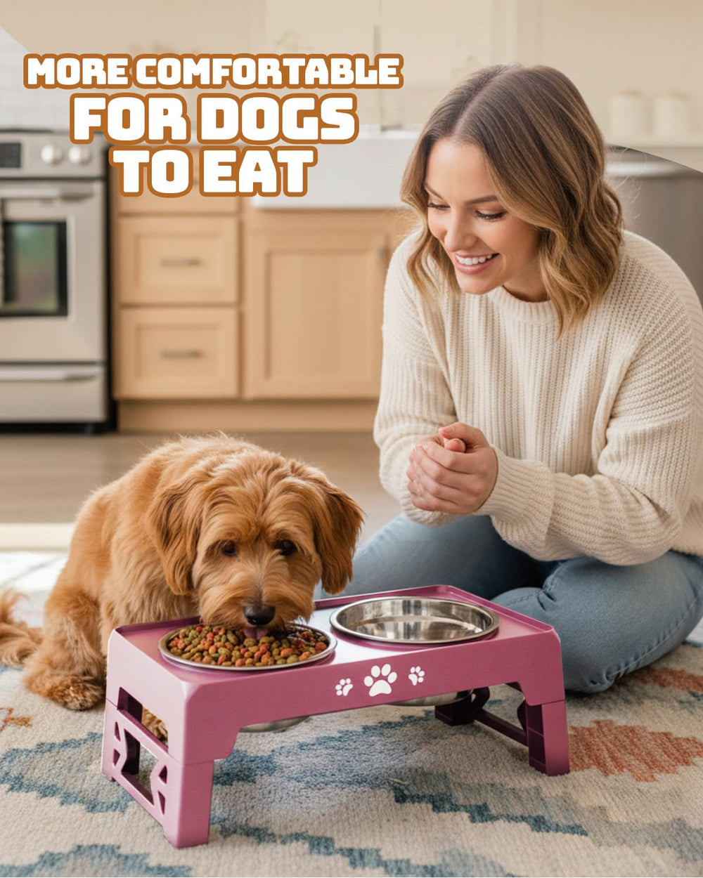 Jovrun elevated dust-protection design keeps bowls clean between uses