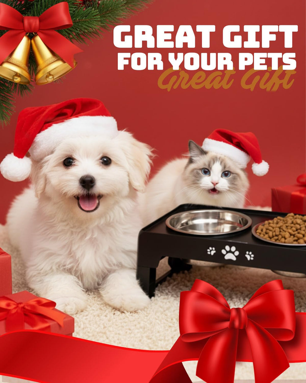 Jovrun gift-ready elevated bowls for pet owners