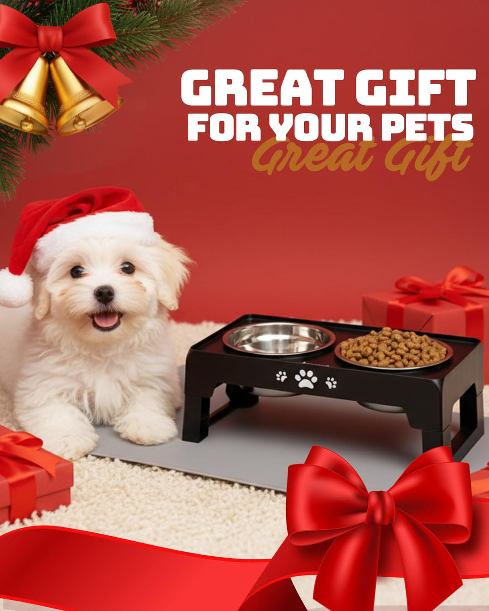 Jovrun gift-ready pet feeder suits pets at every life stage.