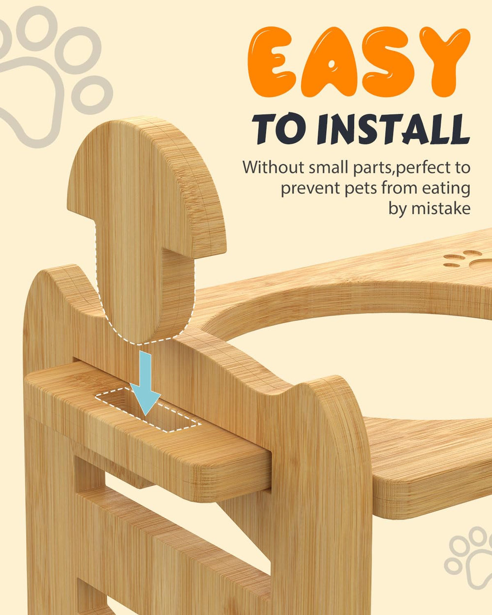 Jovrun height-adjustments-6-settings adapt as pets grow from puppy to small adult.