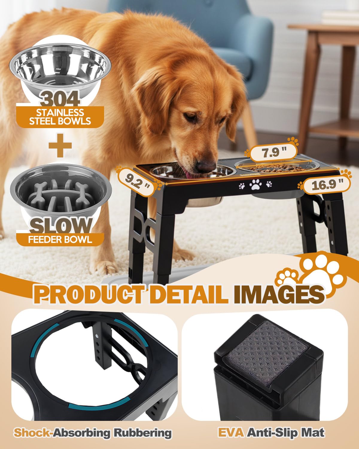 Jovrun slow feeder bowl demonstrates portion-control and slowed eating