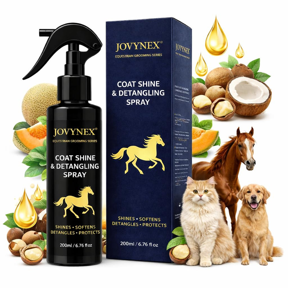 JOVYNEX dog detangler spray bottle for easy brushing on long coats