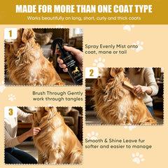 JOVYNEX detangler spray used on horse mane for smooth brushing
