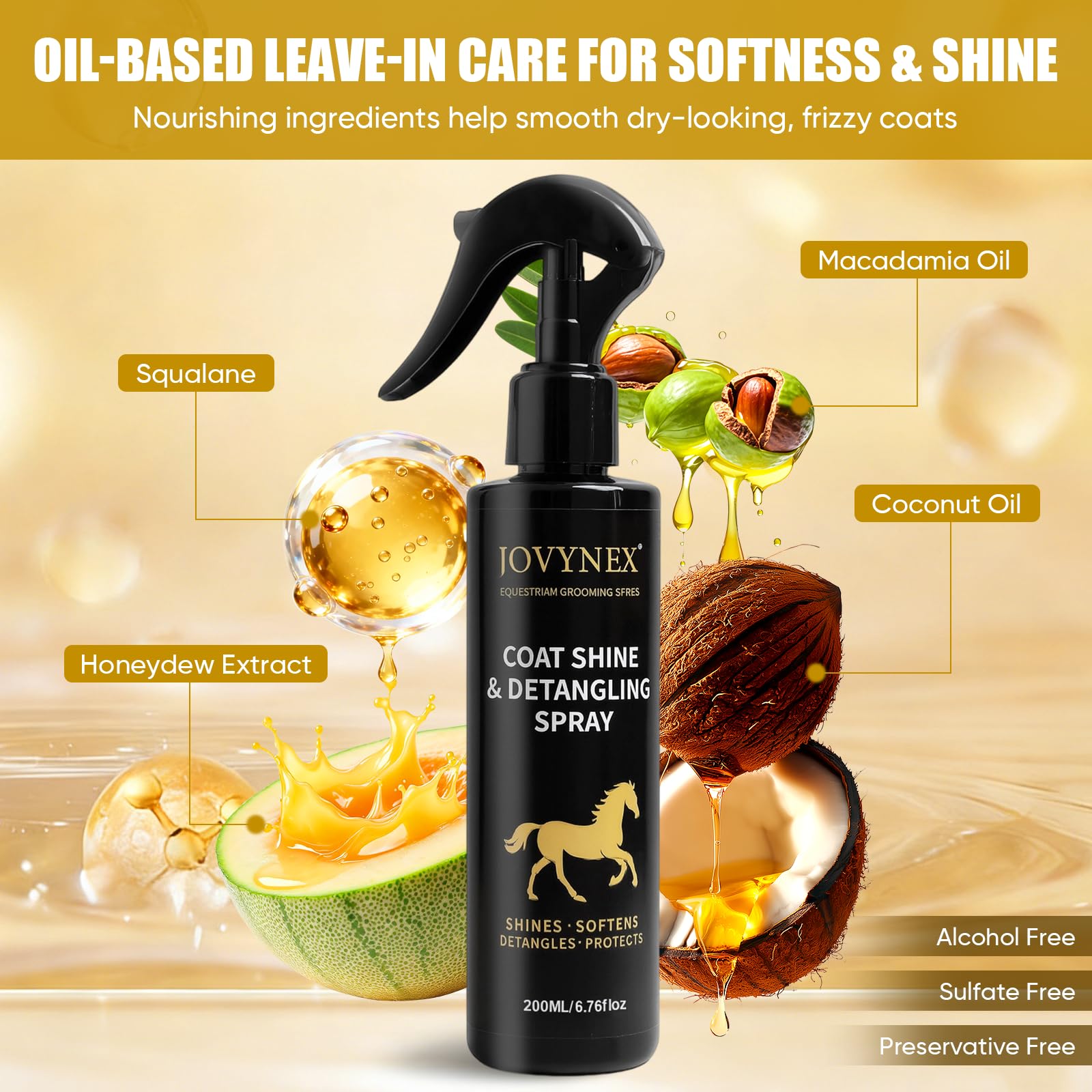 JOVYNEX detangler spray packaging on store shelf for convenient purchase