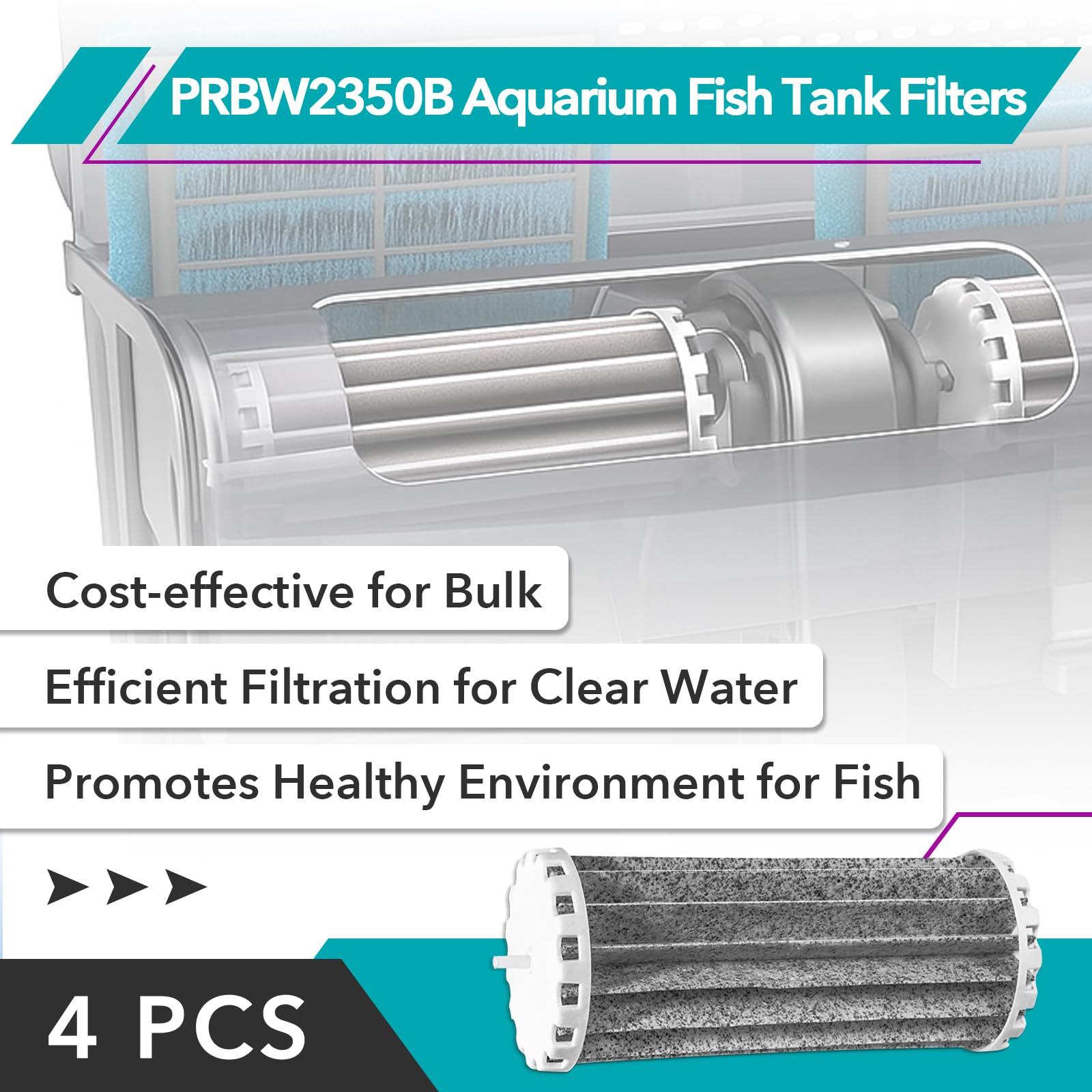 Joworthy Penguin PRBW2350B filter side view showing compact, hang-on design