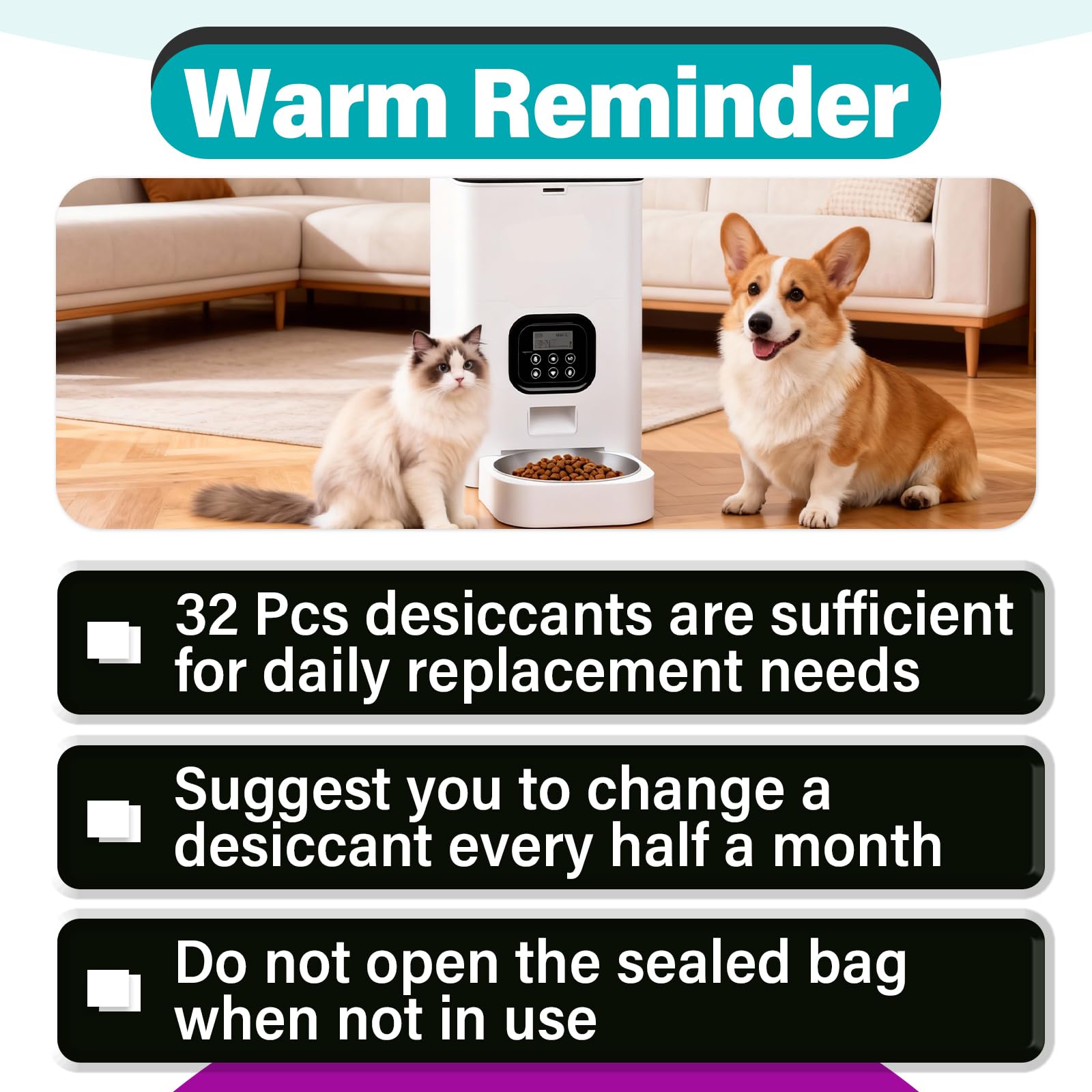 Joworthy storage tip card illustrating dry environment storage.
