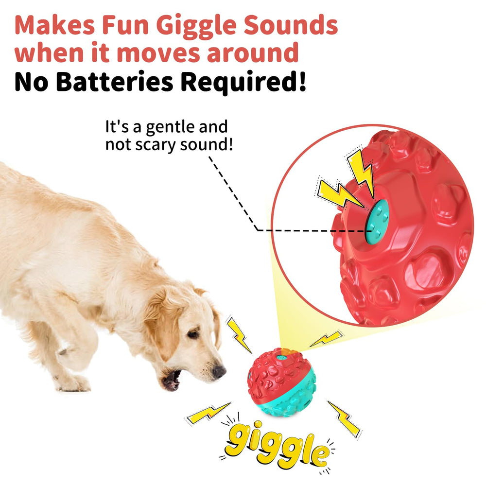 JoyBruko dog ball durable double-layer design withstands aggressive chewing during fetch.