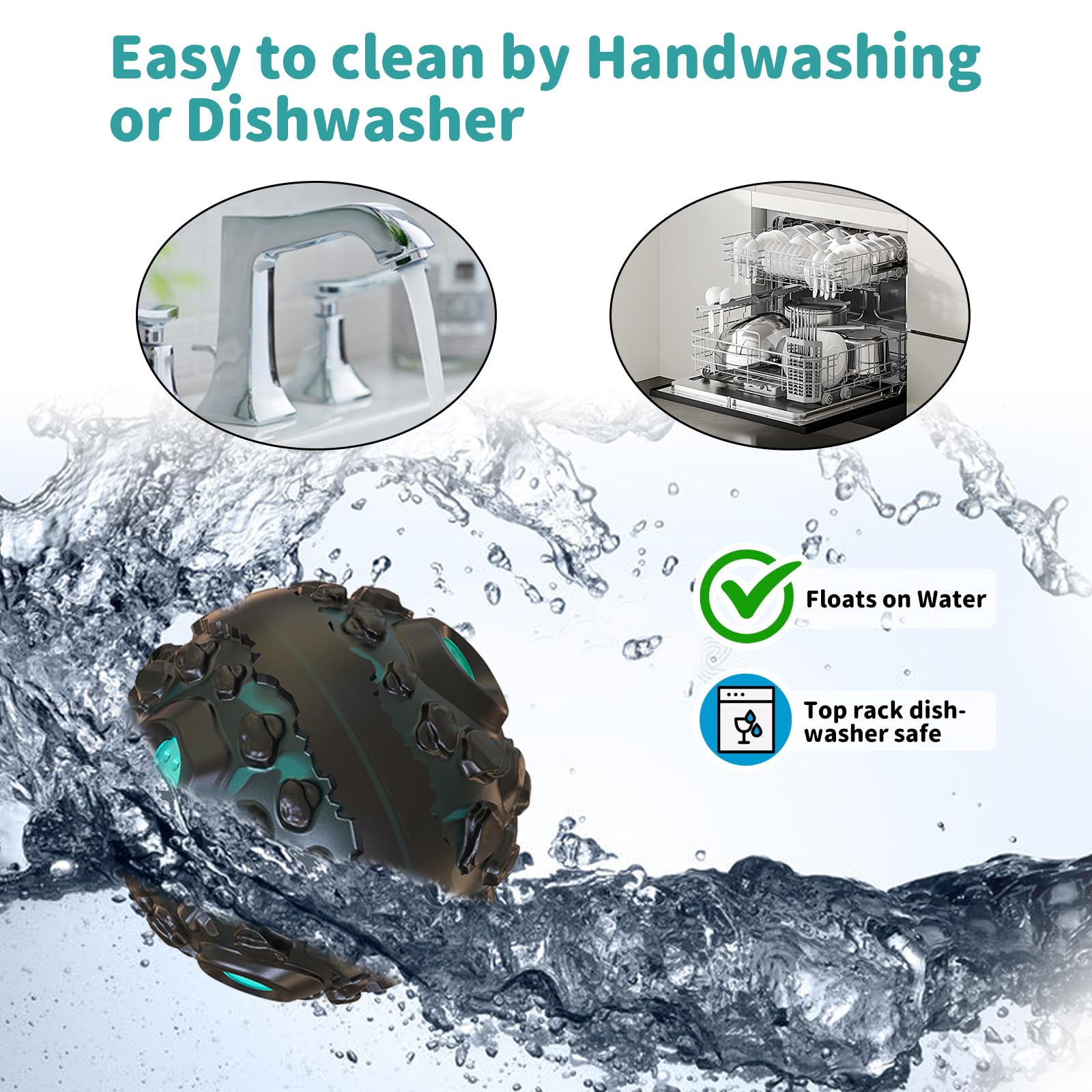 JoyBruko dog ball easy clean food grade material for quick maintenance.