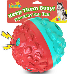 JoyBruko dog ball squeaky giggle in action boosts engagement during indoor and outdoor play.